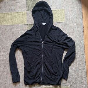 James Perse Black Zip Hoodie